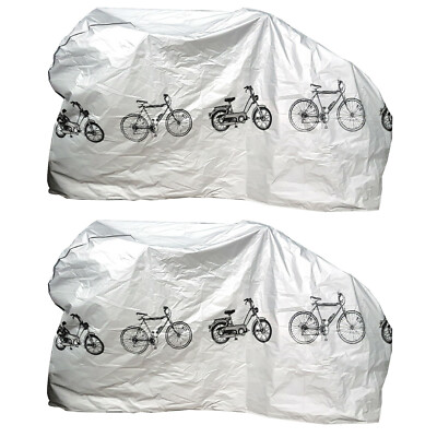 2x FAHRRADPLANE E BIKE ABDECKUNG STAUBSCHUTZ OUTDOOR GARAGE HAUBE 200x100x60cm