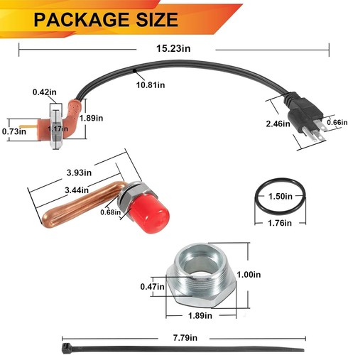 For John Deere Engine Coolant Heater Engine Block Heater Kit RE227949 DZ102076 - Picture 12 of 12