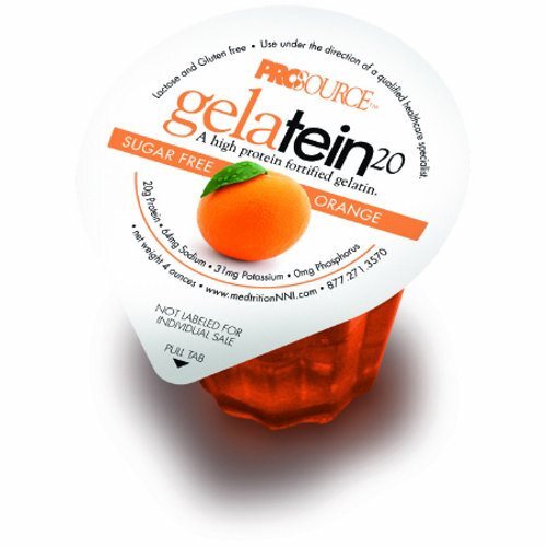 Orales Proteinpräparat Gelatin 20 Orangengeschmack 4 Unzen Behälterbecher U fertig - Bild 1 von 1