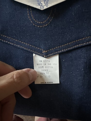 Mens Vintage Saddle King Plus 400 Sanforset 32x30 Jeans NWT NOS USA KEY Denim - Picture 2 of 18