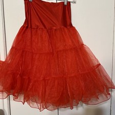 Women's Petticoat Skirt for Party Underskirt Crinoline Slips Tutu Skirts Red Ne