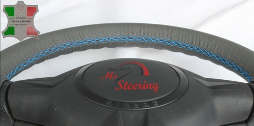 FITS CITROEN BERLINGO MULTISPACE 08-18 GREY LEATHER STEERING WHEEL COVER | LIGHT - Picture 6 of 11