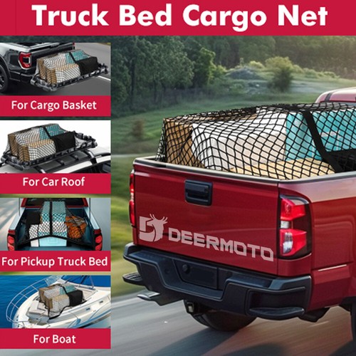 For Ford F150 F250 F350 Trunk Truck Bed Elastic Mesh Cargo Net Organizer Storage - Bild 4 von 12