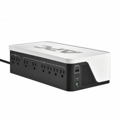 APC UPS Battery Backup, 900VA UPS with 6 Backup Battery Outlets, Type C USB Char