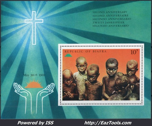 REPUBLIQUE DU BIAFRA LOT DE TIMBRES ET BLOC DONT NON EMIS NEUF ** SANS CHARNIERE - Picture 3 of 12