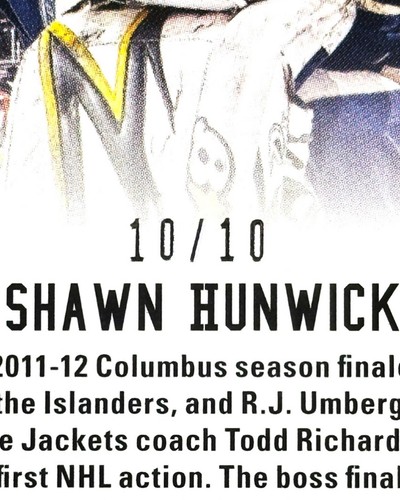 1er año - Panini Prizm Gold 2012/10 - Prizm Gold #10/10 - Shawn Hunwick RC #66 - Imagen 3 de 4