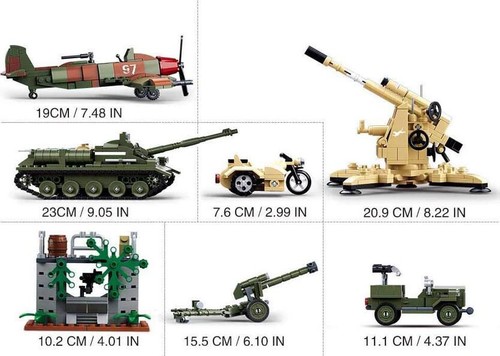 SLUBAN B0697 - WW2 Battle of KURSK - Battle Scene Building Kit - 998 Pcs - Picture 5 of 6
