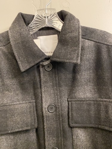 Lindbergh-White Men’s Size Small Gray Checked Wool Blend Jacket - Picture 4 of 21