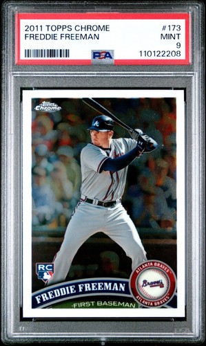 2011 TOPPS CHROME #173 FREDDIE FREEMAN PSA 9 RC Mint