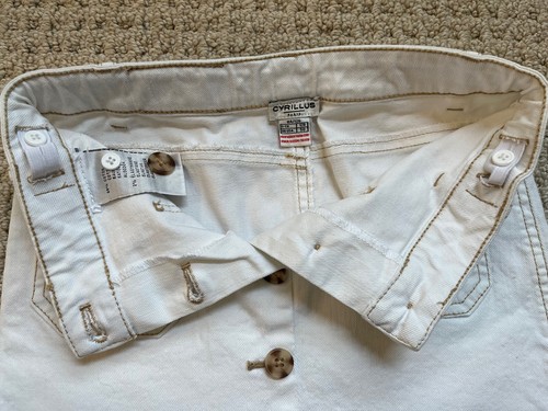 Cyrillus Paris Jean Skirt Skirt French Style White Size 8A - Picture 6 of 8