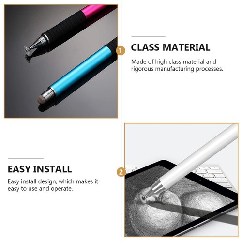 6 Pcs Disc Stylus Touch Pen for Touchscreen with Tip Tablet Pens Screens - Zdjęcie 6 z 12
