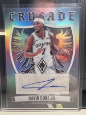 2023-24 Panini Phoenix David Duke Jr Crusade Auto San Antonio Spurs 🏀 Card