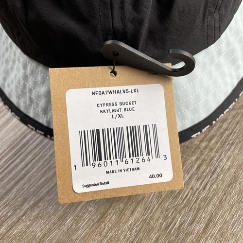 Sombrero de cubo THE NORTH FACE ciprés talla L/XL negro/azul con logotipo NF - Imagen 3 de 9
