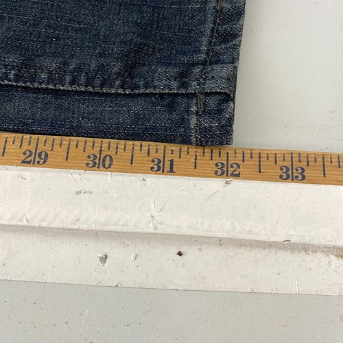 Indigo Star Slim Straight Fit Jeans Men's 33x32 Blue 5-Pocket Whisker Dark Wash - Picture 8 of 9