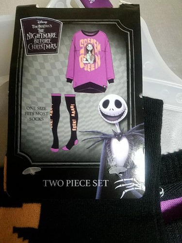 New Nightmare Before Christmas Sally Sleepshirt & Thigh High Socks Women's 2XL - Picture 5 of 12
