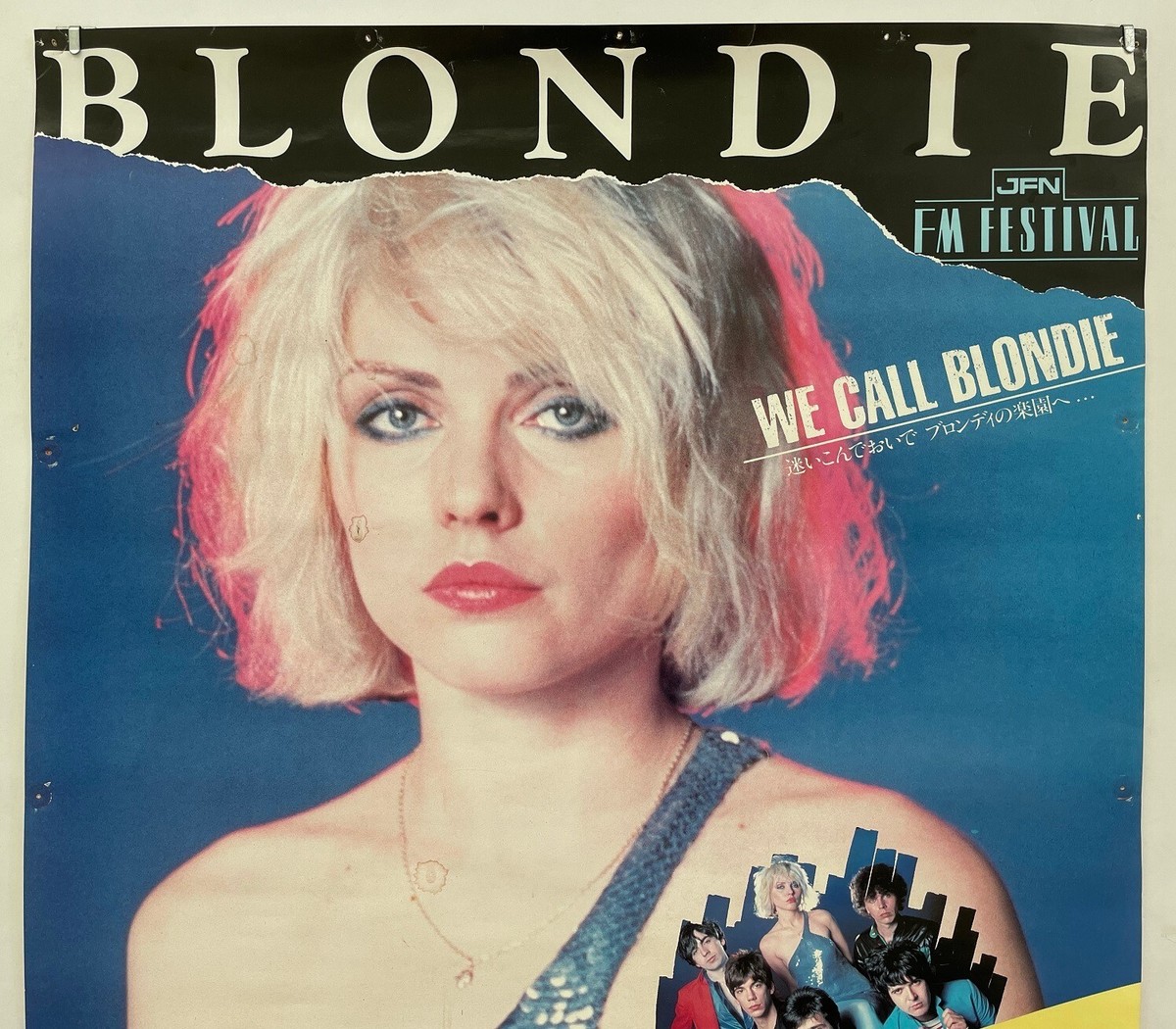 $0 ship! Blondie JAPAN TOUR poster 1982 original PROMO