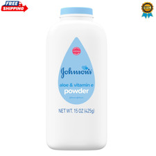 Baby Powder Naturally Derived Cornstarch with Aloe  Vitamin E 15 oz