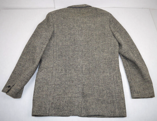 Vintage Harris Tweed Sport Coat Blazer Size 40R 70s Gray donegal weave Made UK - Picture 3 of 10