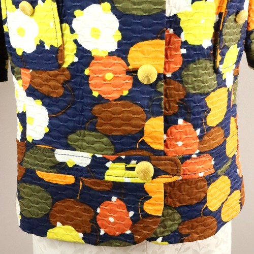 Conjunto Traje Chaqueta Blazer Falda Vintage H. Neuber Para Mujer 6/M Retro Mod MCM Floral - Imagen 5 de 17