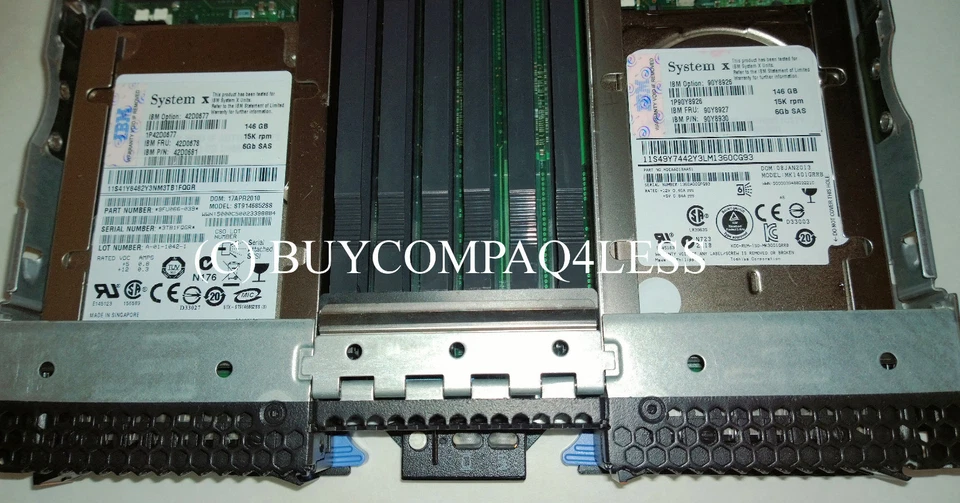   IBM HS22 Blade Server Quad Core Xeon 2.53GHz E5540 4 Cores 12GB 2x146GB 15K 6G - Image 4 of 4