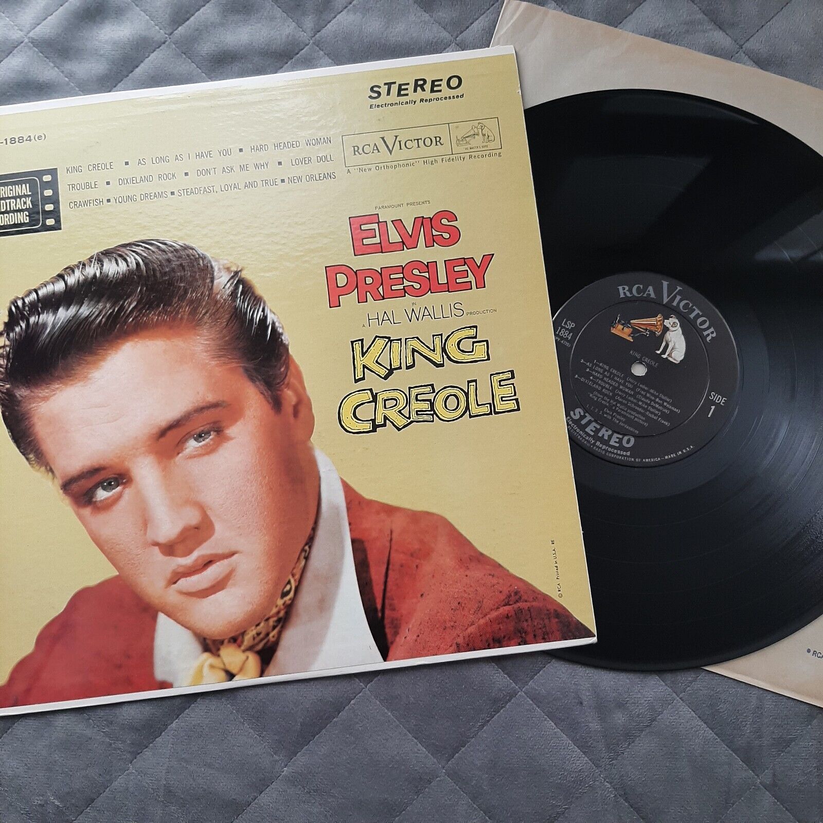 Elvis Presley KING CREOLE LSP-1884(e) (USA 1962 ORIGINAL) RARE STAGGERED STEREO