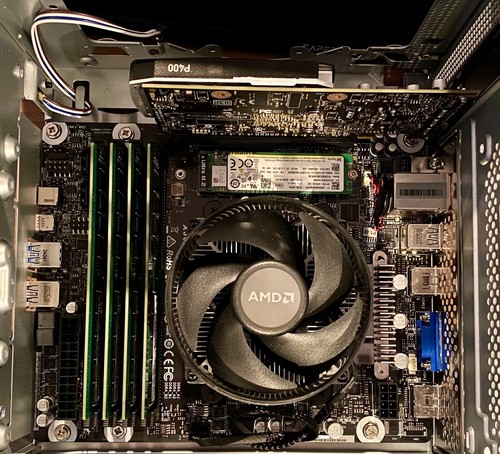 ASRock DeskMeet X300 Ryzen 5600, 64GB ECC RAM, Quadro P400, 1TB SSD, Server 2022