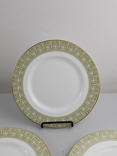 Royal Doulton 8" Salad Plate Sonnet English Bone China Green Set of 4 - Picture 5 of 7