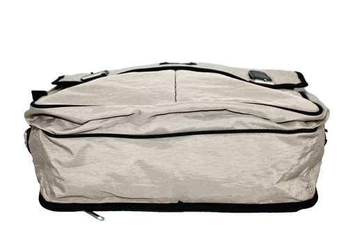 BAGGALLINI Crossbody Travel Messenger Bag Khaki Nylon Trolley Handle Sleeve - Picture 10 of 10