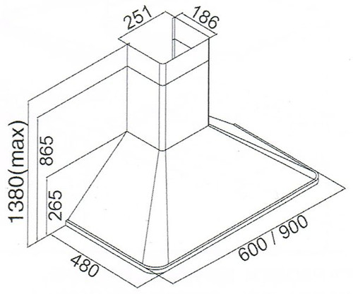 Kaiser Empire Schwarz Dunstabzugshaube 60cm 910m³/h Wandhaube EEK:A AKTION WOW - Bild 3 von 8