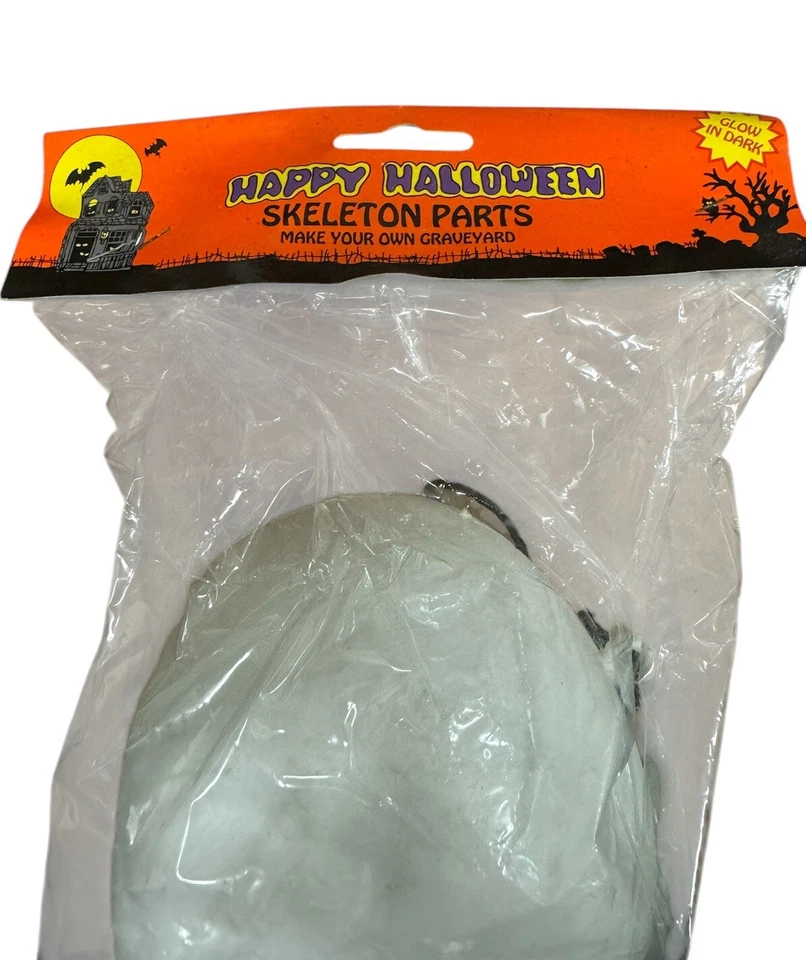 Halloween Glow In The Dark 骷髅道具袋骨头装饰悬挂头骨 — 第 4/4 张图片