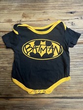    Baby Boy's DC Comics Batman Black Short Sleeve One Piece Size 12 Months