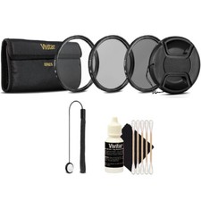 Vivitar 72mm 3Pc UV/CPL/ND8 Filter Kit Top Accessory Kit for All 72mm Lenses