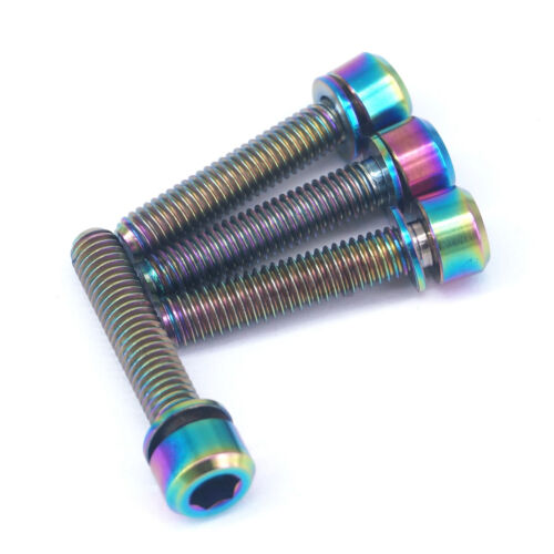 (2) M6x30mm GR5 Titanium Column Head Bolts & Washer For Bike Headset Top Cap - Picture 5 of 6
