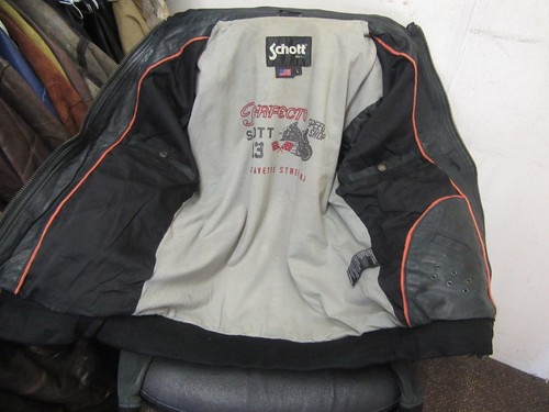 VINTAGE SCHOTT LEDER PERFECTO BOMBER FLIEGERJACKE GR. L, ACE PATINA - Bild 18 von 24