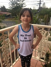 Unisex Awesome Singlets.Let Dad Know Xmas Day  Every Day for kids 8-10yrs old