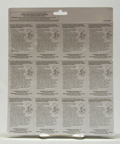 BACHMANN N SCALE 12pk MEDIUM EZ MATE MK II MAGNETIC COUPLER TRAIN BAC78502-12 - Picture 2 of 2