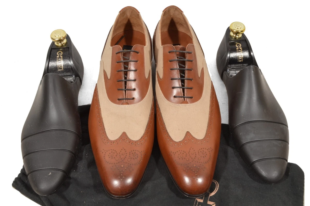 Kiton Men’s Oxford Dress Shoes US 11.5 12 Antique Dark Brown Museum Patina Oxford tobacco patina - Animas Code main image 3