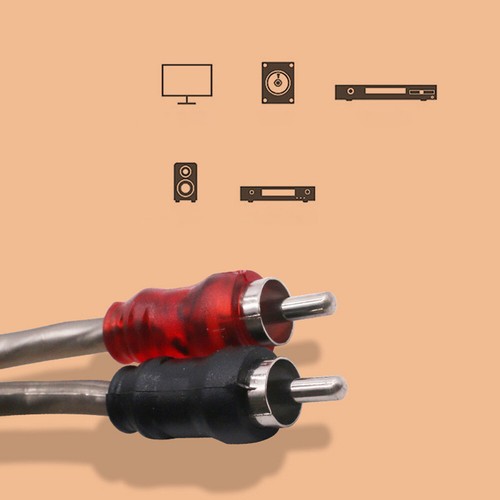 Car Audio Signal Wire Pure Copper RCA Power Amplifier Audio Signal Cable Audio - Bild 4 von 5