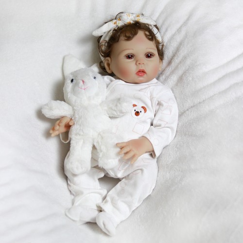 Reborn Baby Dolls Full Body Vinyl Silicone Lifelike Newborn Girl Doll Play Gift - Picture 4 of 7