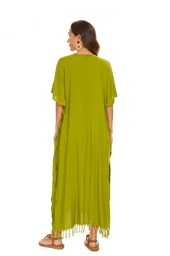 Beautybatik Women Caftan Solid Loungewear Maxi Plus Size Long Dress XL to 4X - Picture 55 of 104