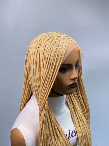 Braided wig,Knotless Box Braids,Frontal braid wig,Braid wig,Blonde Braids - Picture 7 of 9