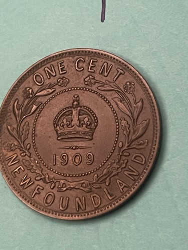 1909 1C Newfoundland Canada Large One Cent Copper Penny King Edward VII - Picture 18 of 24