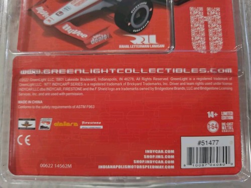 Christian Lundgaard #45 Hy-Vee RLL Team 1:64 Red Diecast Indy Car Trading Card - Picture 5 of 6
