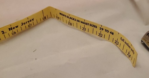 Vintage paper tape measure Hatband company Paterson 2, New Jersey - Picture 3 of 4