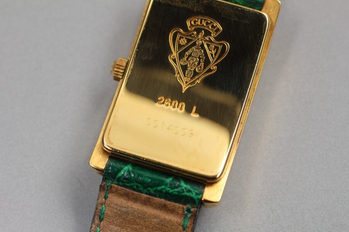 【Exc+5】 Vintage GUCCI 2600L Green Women's Square Quartz Watch From Japan #5505 - Picture 9 of 11