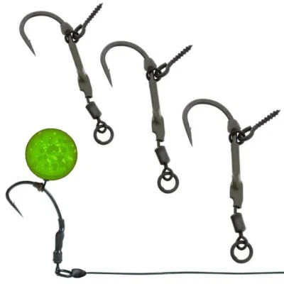 RONNIE RIG Karpfen Vorfachhaken 3-12 St. Life ORANGE fertige Carp Pop Up Montage