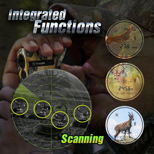 TIDEWE Mini Hunting Rangefinder 875Y, Waterproof, Rechargeable, Leaf Camo - Picture 2 of 12