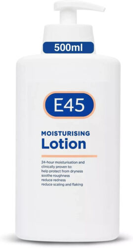 E45 moisturising Lotion Pump - 500g - Dermatological - Skin Care Cream. UK - Picture 7 of 8
