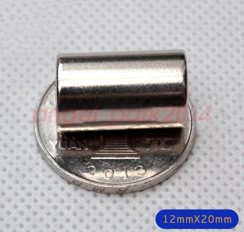 Lots 12mm x 20mm Cylinder Round Strong Neodymium Rare Earth Magnets N50 - Picture 3 of 4
