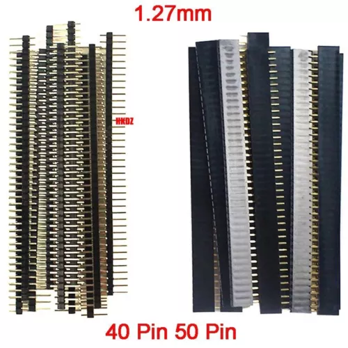 Stiftleiste schwar 40,50Pin 1.27mm Pin Header Breadboard Raspberry Steckerleiste